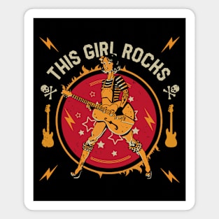 This Girl Rocks // Rock 'n Roll Girl // Guitar Player Magnet